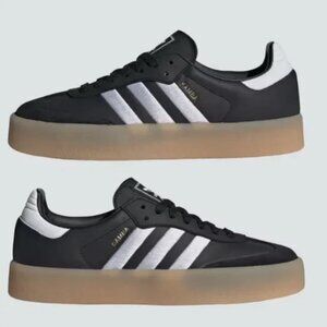 Adidas Women's Sambae OG Leather Casual Shoes Sneakers Black